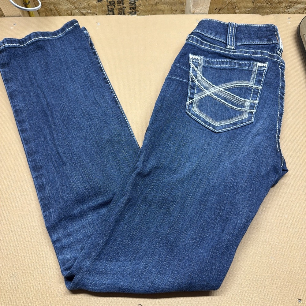 Ariat REAL Mid Rise Straight Jeans Womens 27R x 31.5